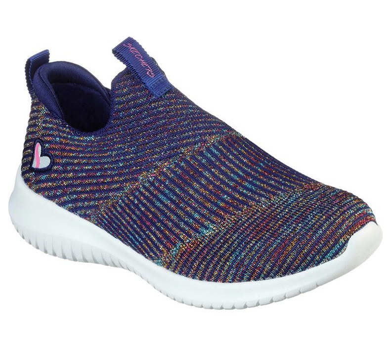 Skechers Ultra Flex - Glitz Blitz - Girls Sneakers Navy/Multicolor [AU-ZO4341]